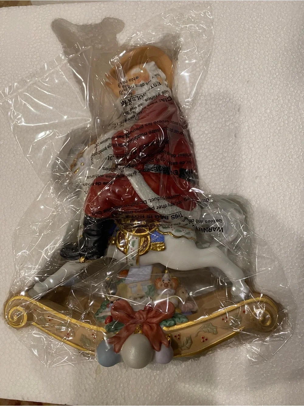 NEW Lenox Wild West Santa Riding White Rocking Horse - Figurine w box & COA